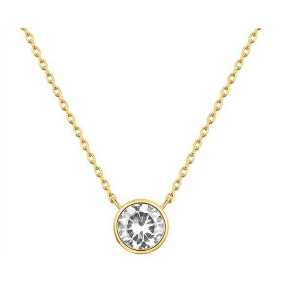 14K Gold Plated 1.00 ct (D Color, VVS Clarity) CZ Simulated Diamond Necklace - Picture 1 of 7